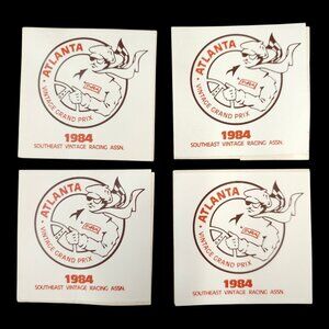 Atlanta Vintage Grand Prix 1984 Southeast Racing Association SVRA 4 Sticker Lot